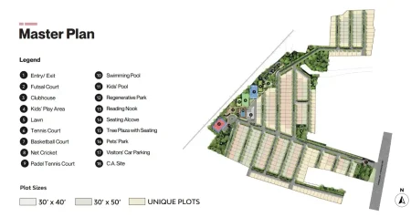 Assetz Promise of Spring Plots floor plan by Assetz Property Group Located at Avati, Devanahalli, Bangalore Karnataka
