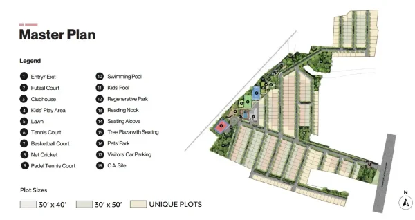 Assetz Promise of Spring Plots masterplan by Assetz Property Group Located at Avati, Devanahalli, Bangalore Karnataka